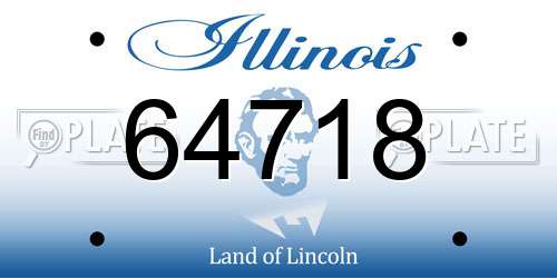 64718 Illinois License Plate