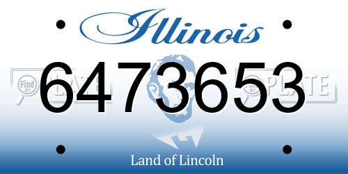 6473653 Illinois License Plate