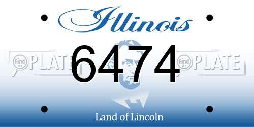 6474 Illinois License Plate