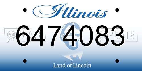 6474083 Illinois License Plate