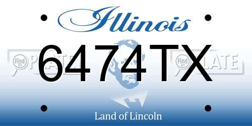 6474TX Illinois License Plate
