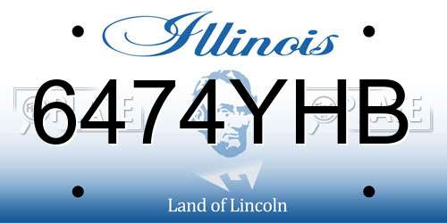 6474YHB Illinois License Plate