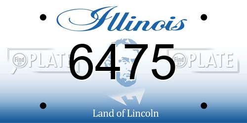 6475 Illinois License Plate