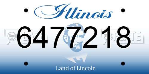 6477218 Illinois License Plate