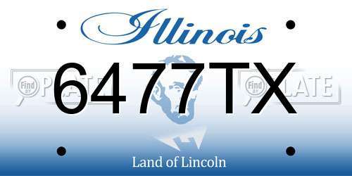 6477TX Illinois License Plate