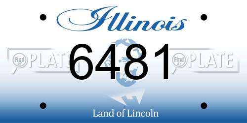 6481 Illinois License Plate