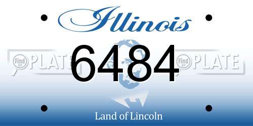 6484 Illinois License Plate