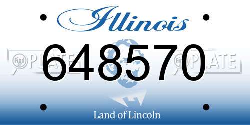 648570 Illinois License Plate