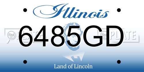 6485GD Illinois License Plate