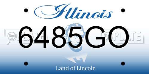 6485GO Illinois License Plate