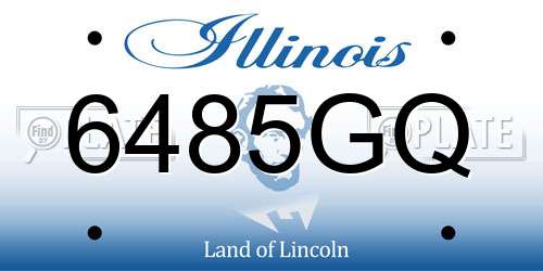 6485GQ Illinois License Plate