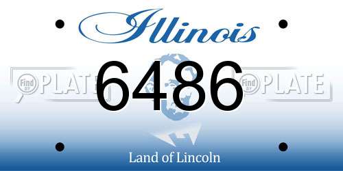 6486 Illinois License Plate