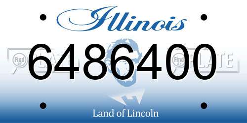 6486400 Illinois License Plate