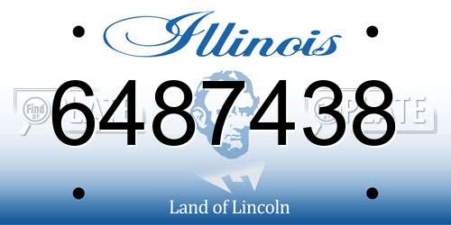 6487438 Illinois License Plate