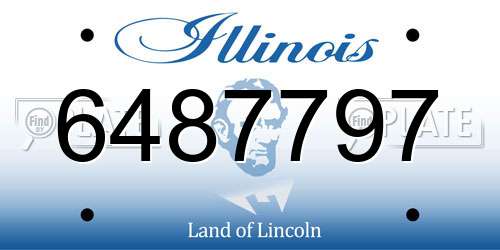 6487797 Illinois License Plate