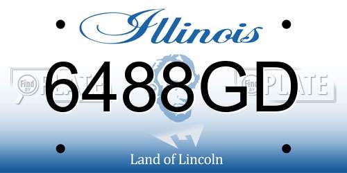 6488GD Illinois License Plate