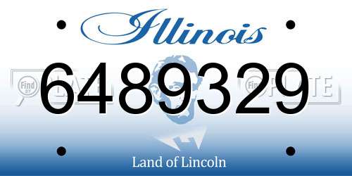 6489329 Illinois License Plate