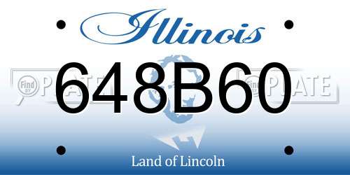 648B60 Illinois License Plate