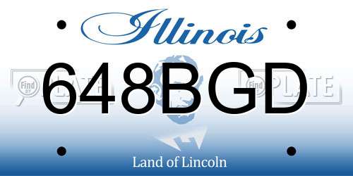 648BGD Illinois License Plate