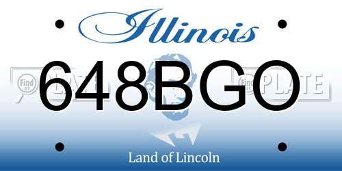 648BGO Illinois License Plate