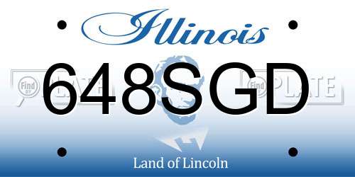 648SGD Illinois License Plate