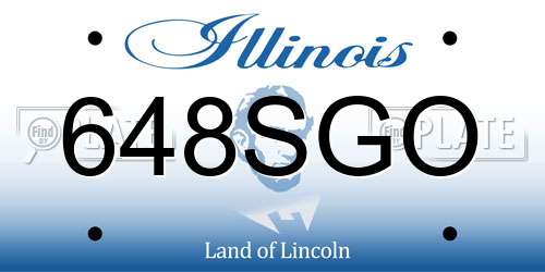 648SGO Illinois License Plate