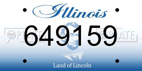 649159 Illinois License Plate