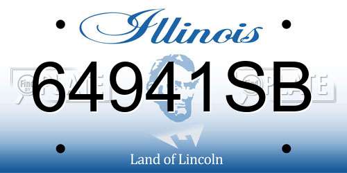 64941SB Illinois License Plate
