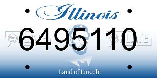 6495110 Illinois License Plate