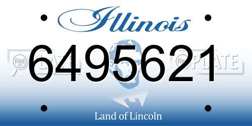 6495621 Illinois License Plate
