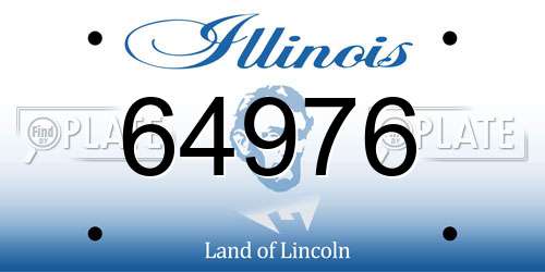 64976 Illinois License Plate