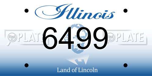 6499 Illinois License Plate