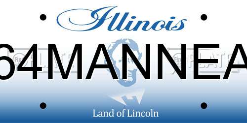 64MANNEA Illinois License Plate