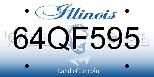 64QF595 Illinois License Plate
