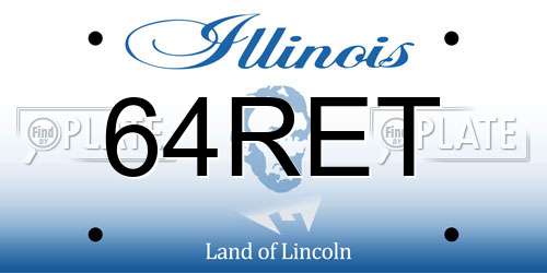 64RET Illinois License Plate