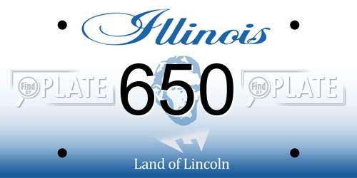 650 Illinois License Plate