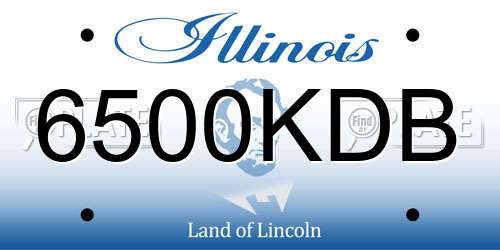 6500KDB Illinois License Plate