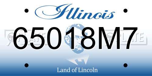 65018M7 Illinois License Plate