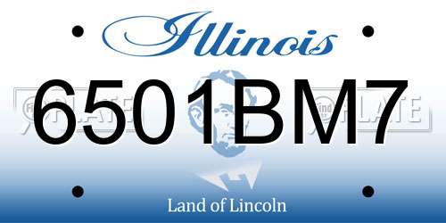 6501BM7 Illinois License Plate