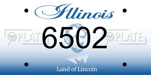 6502 Illinois License Plate