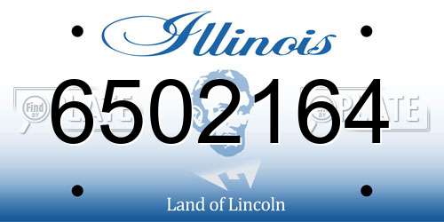 6502164 Illinois License Plate