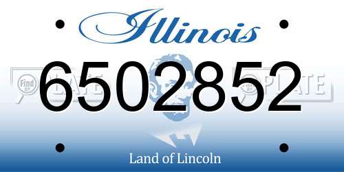 6502852 Illinois License Plate