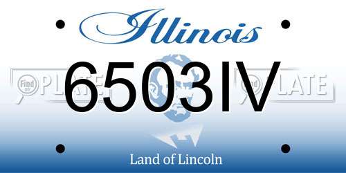 6503IV Illinois License Plate