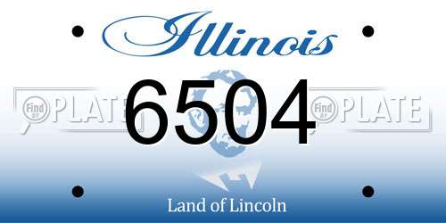 6504 Illinois License Plate