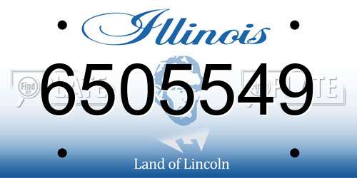 6505549 Illinois License Plate