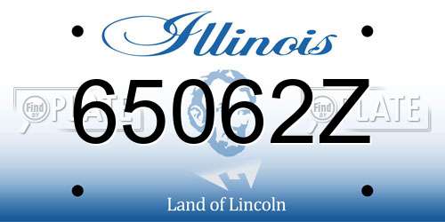 65062Z Illinois License Plate