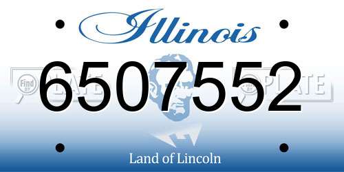6507552 Illinois License Plate