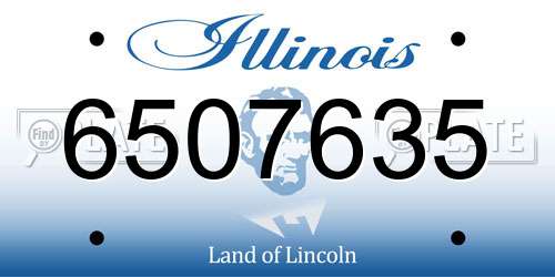 6507635 Illinois License Plate