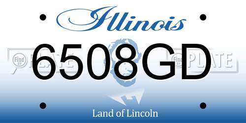6508GD Illinois License Plate