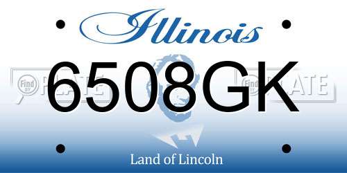 6508GK Illinois License Plate